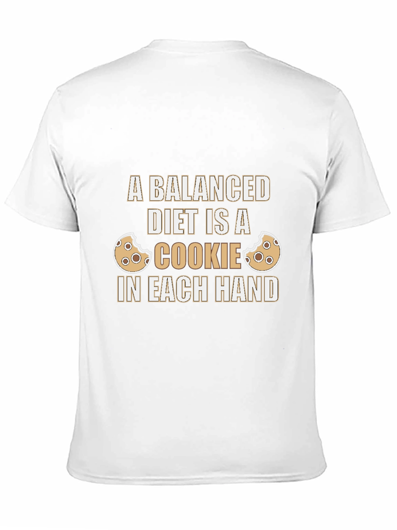 Funny Balanced Diet Cookie Graphic T-Shirt