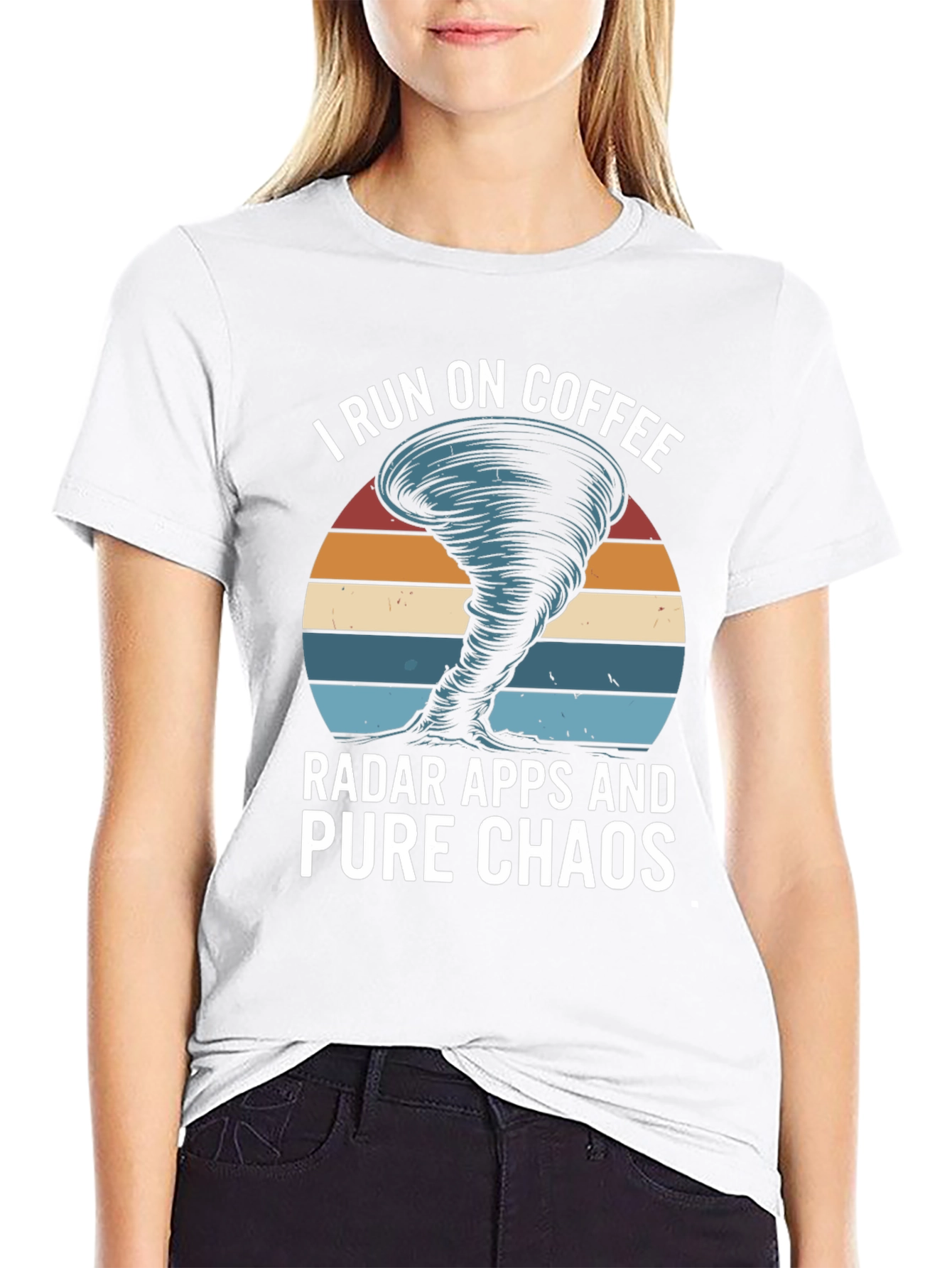 I Run On Coffee Radar Chaos Graphic Tee