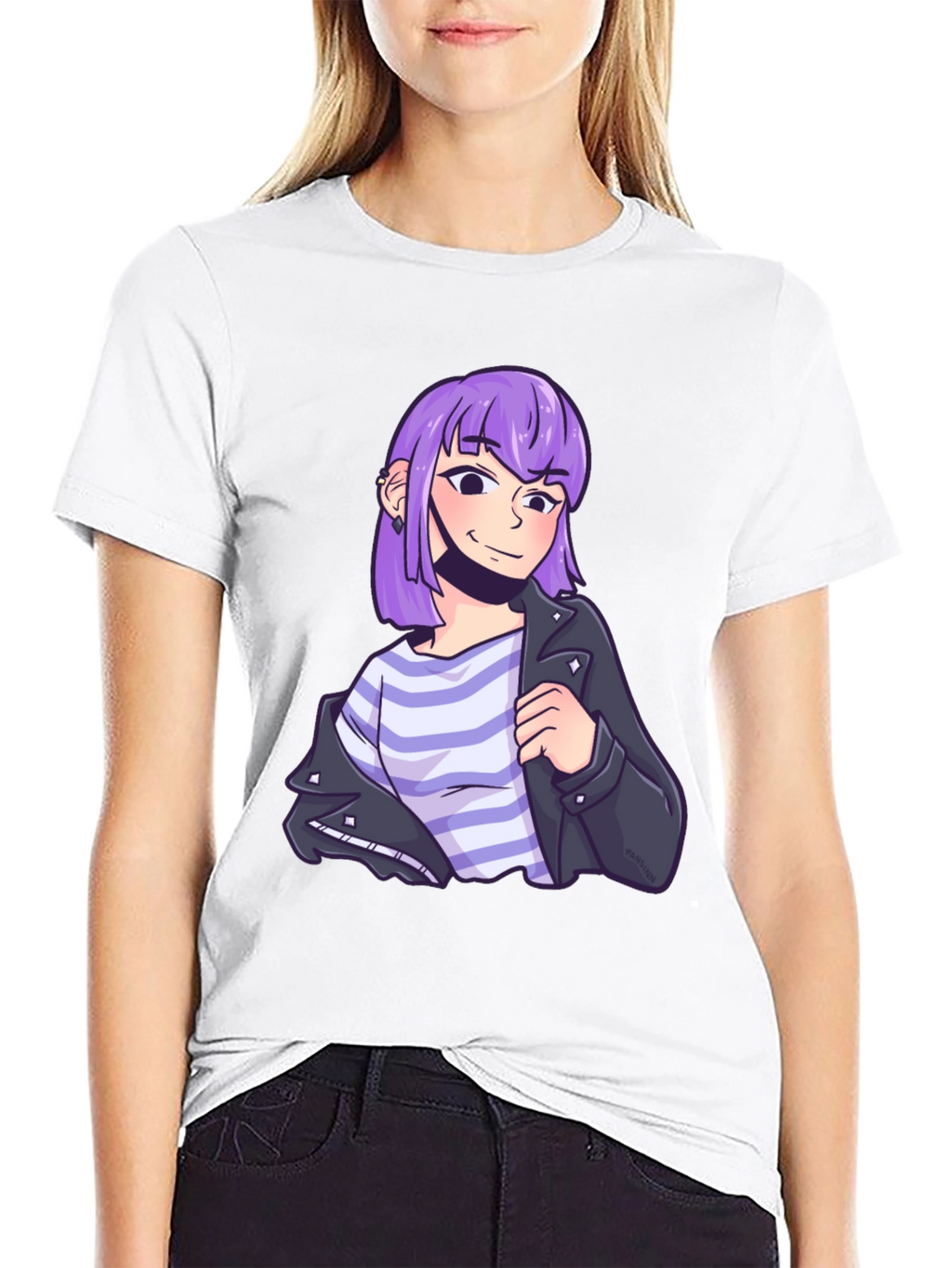 Anime Girl T-Shirt - Stylish Black Tee