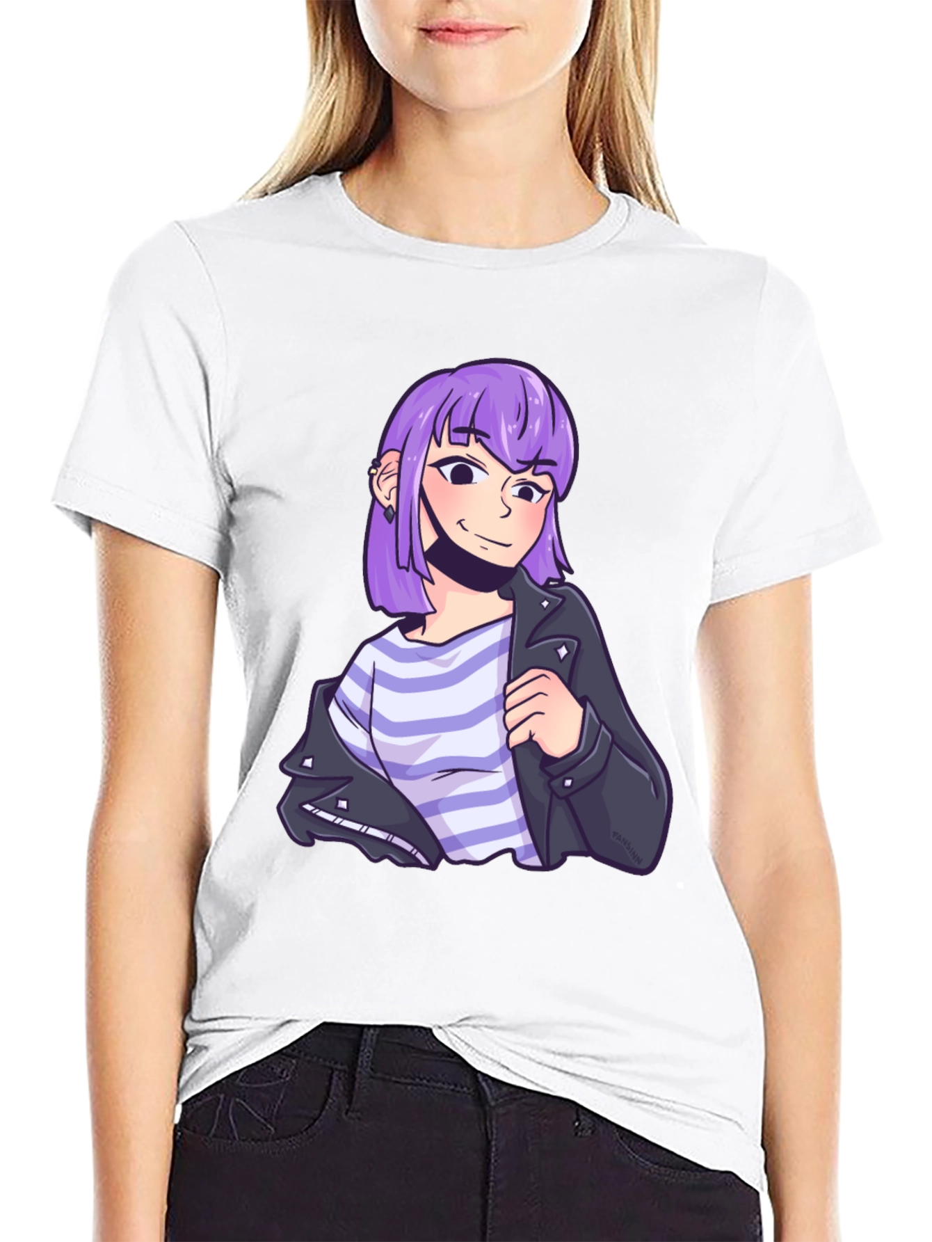Anime Girl T-Shirt - Stylish Black Tee