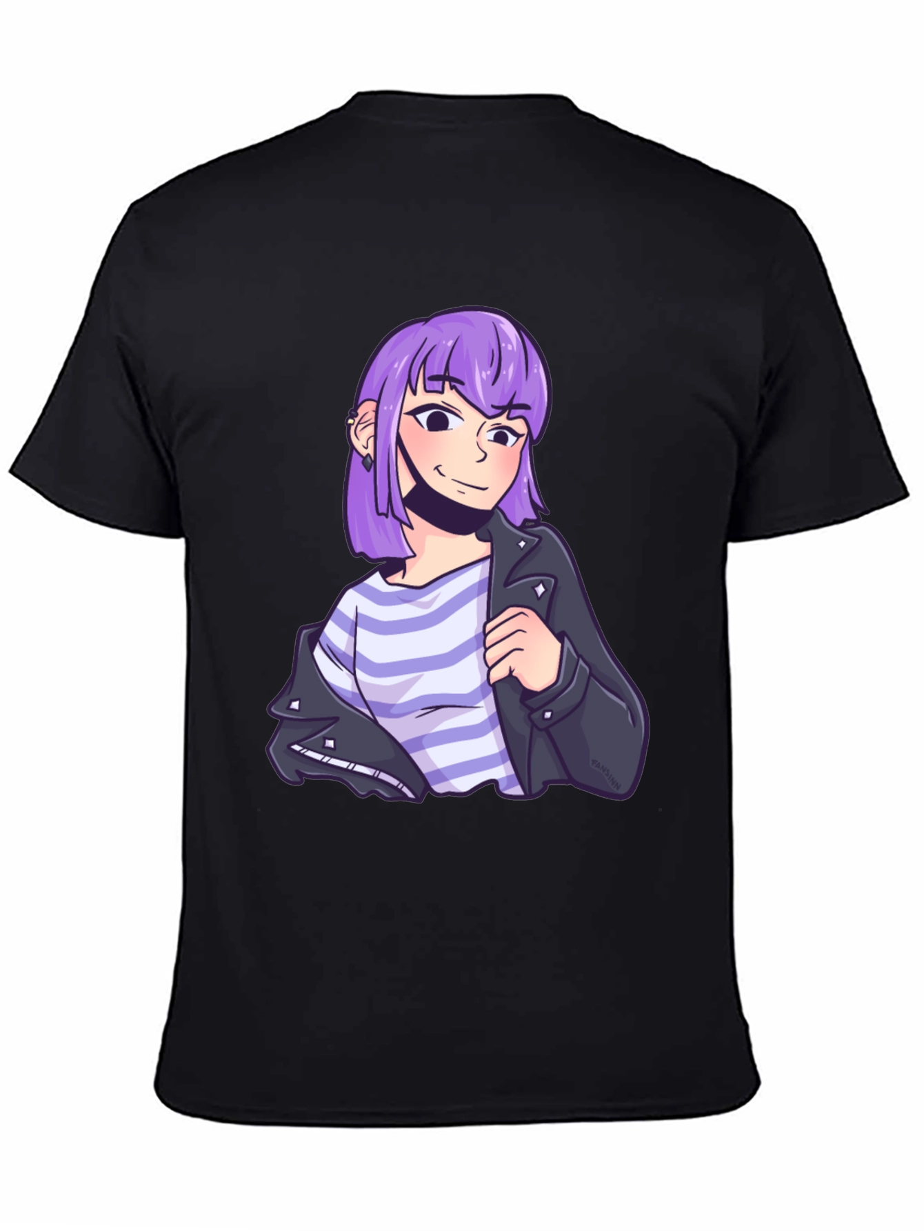Anime Girl T-Shirt - Stylish Black Tee