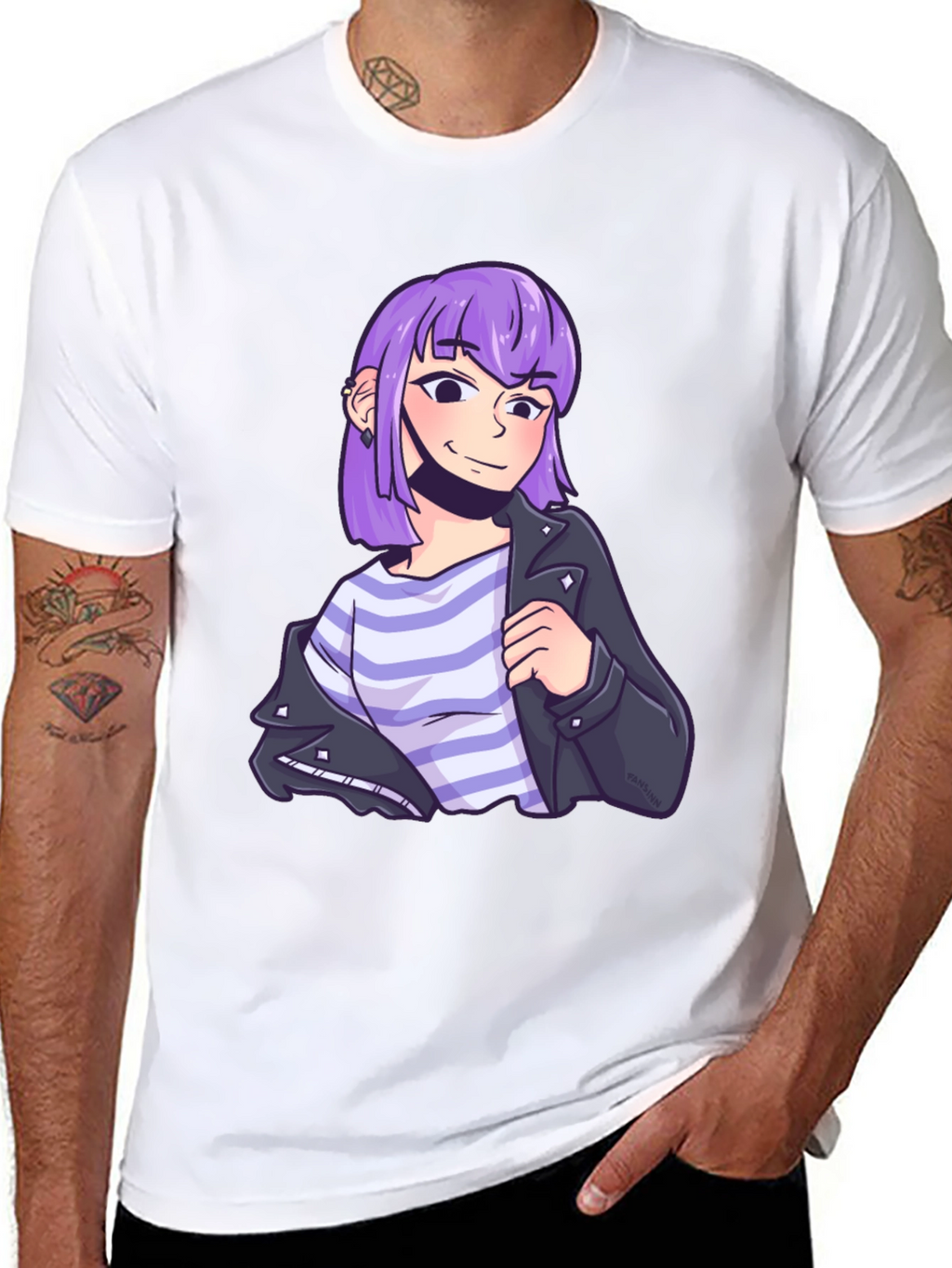 Anime Girl T-Shirt - Stylish Black Tee