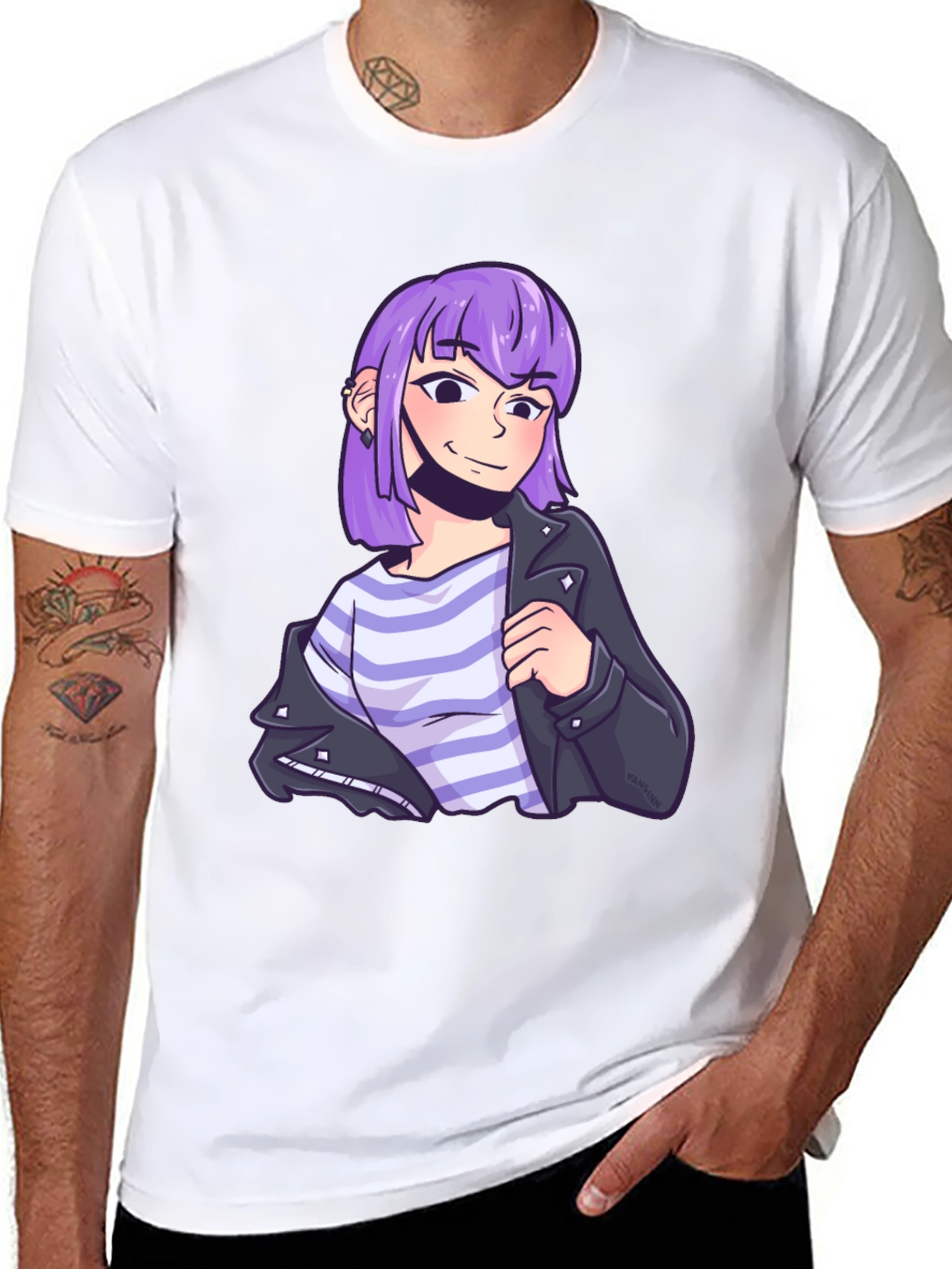 Anime Girl T-Shirt - Stylish Black Tee