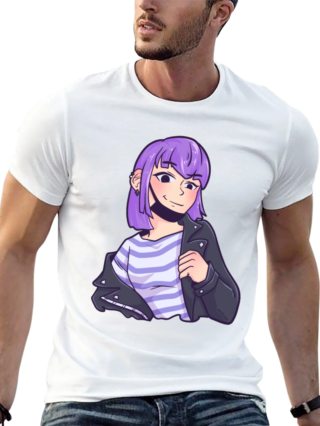 Anime Girl T-Shirt - Stylish Black Tee