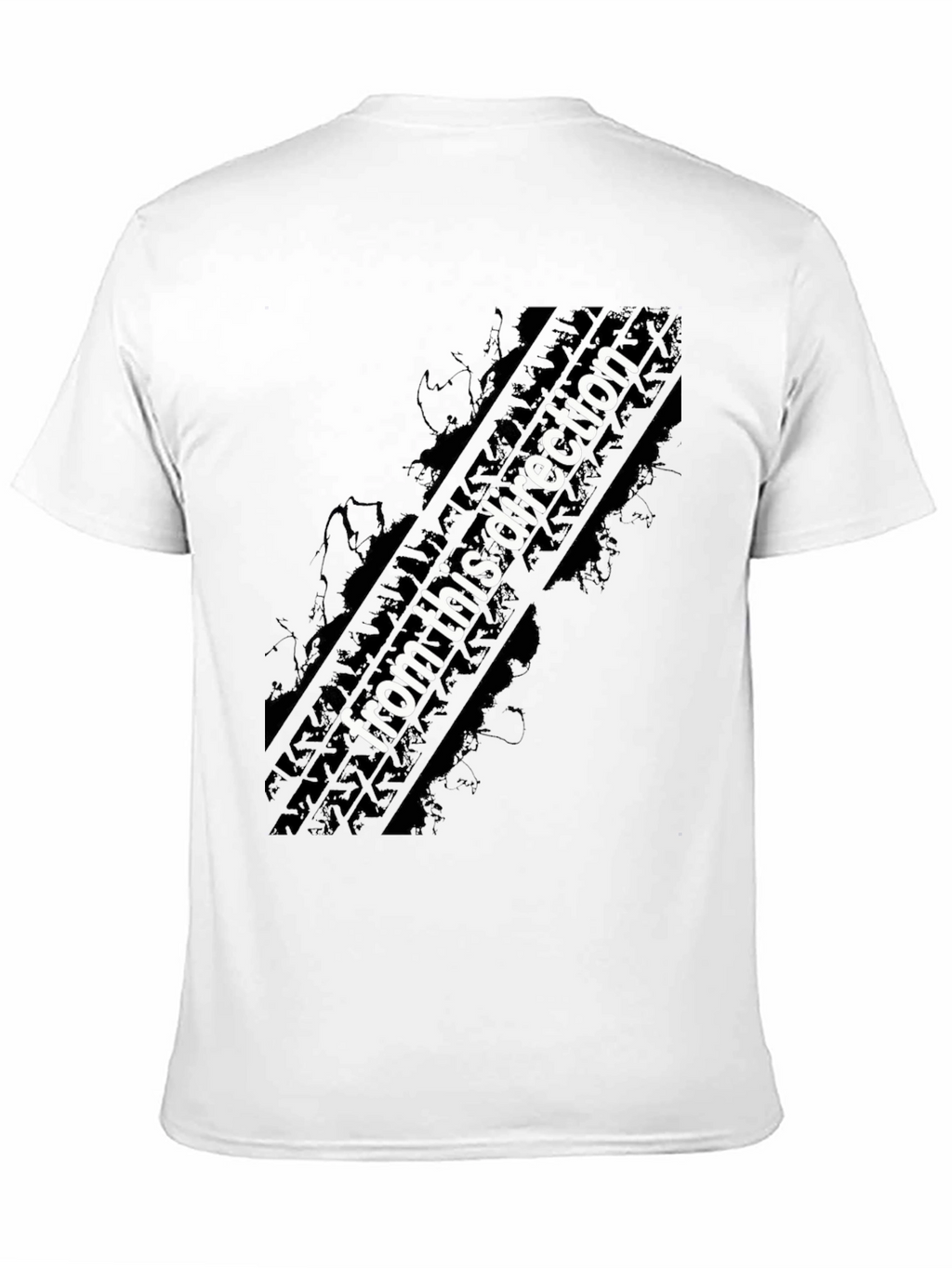 Directional Tire Track Graphic T-Shirt