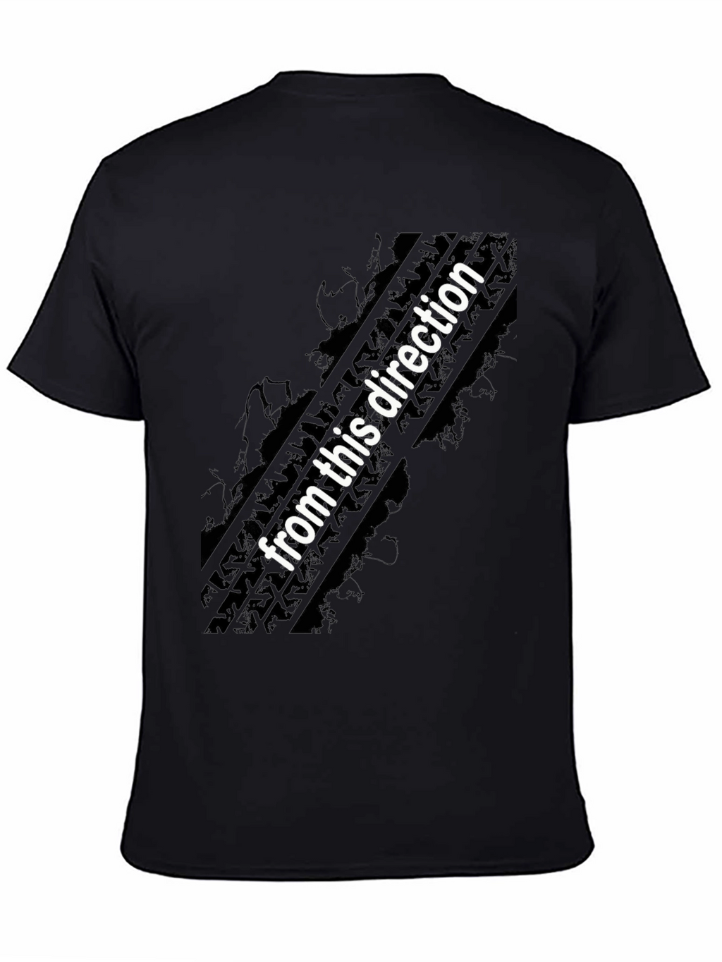 Directional Tire Track Graphic T-Shirt
