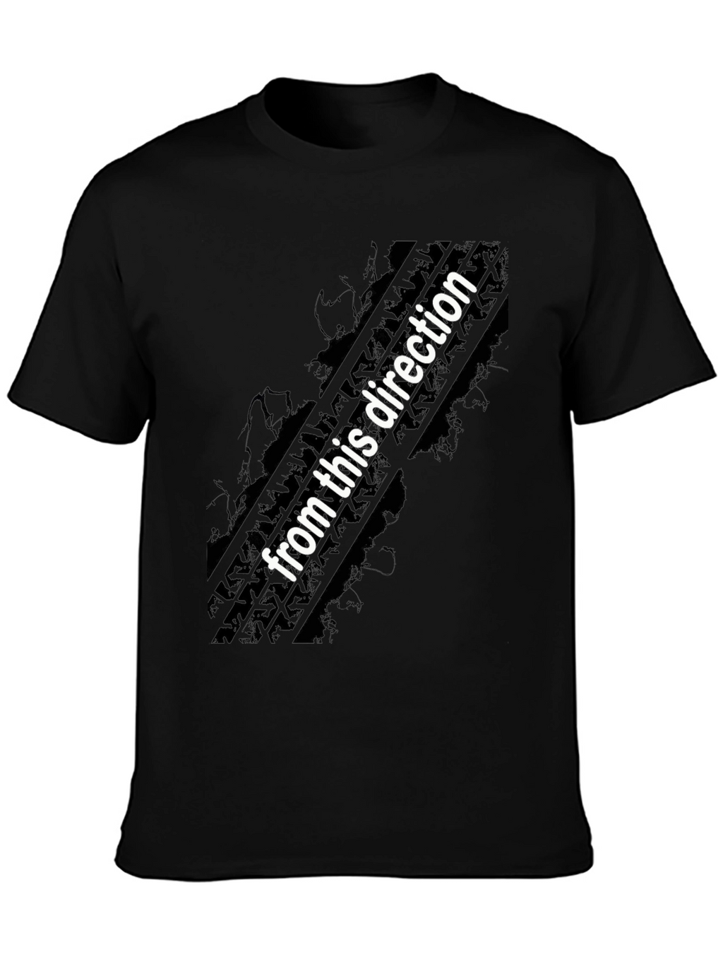 Directional Tire Track Graphic T-Shirt