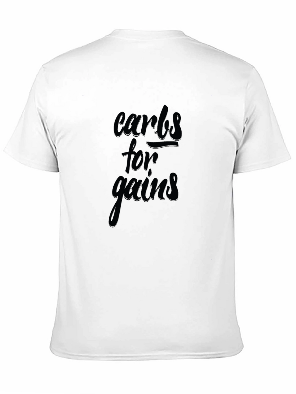 Carbs for Gains Black Graphic T-Shirt
