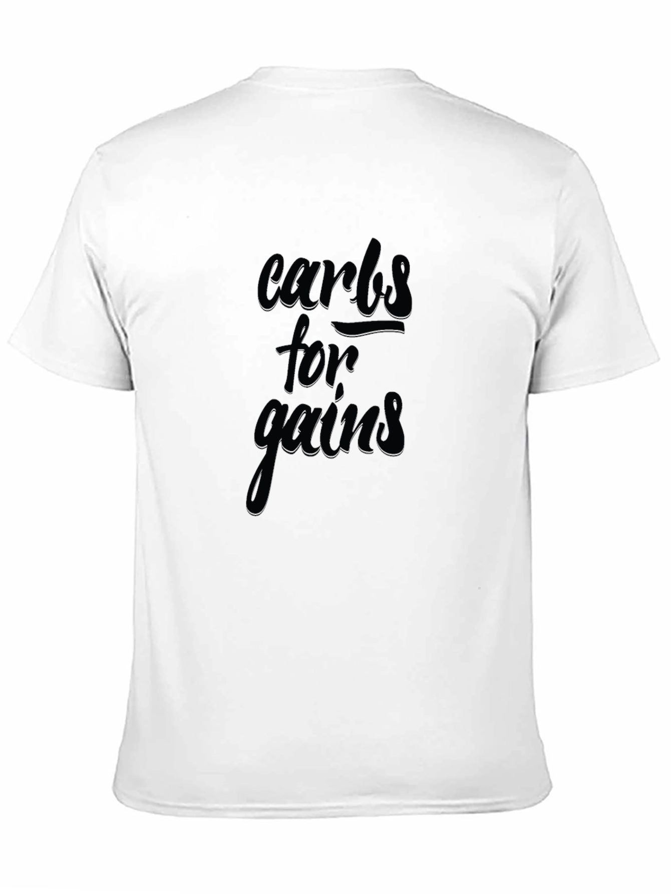 Carbs for Gains Black Graphic T-Shirt