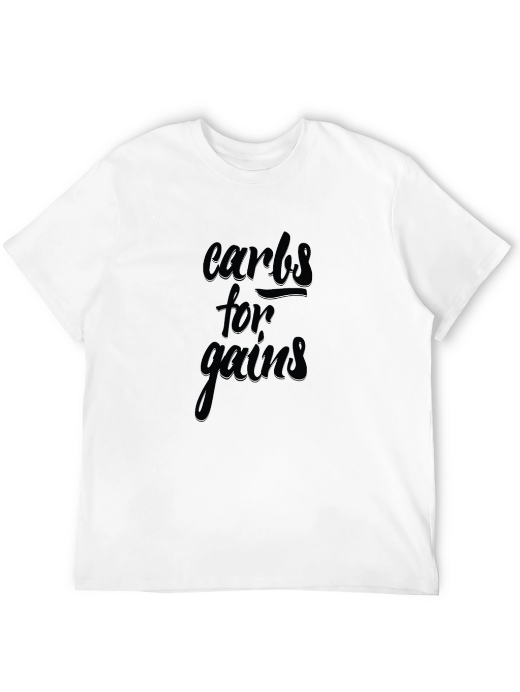 Carbs for Gains Black Graphic T-Shirt