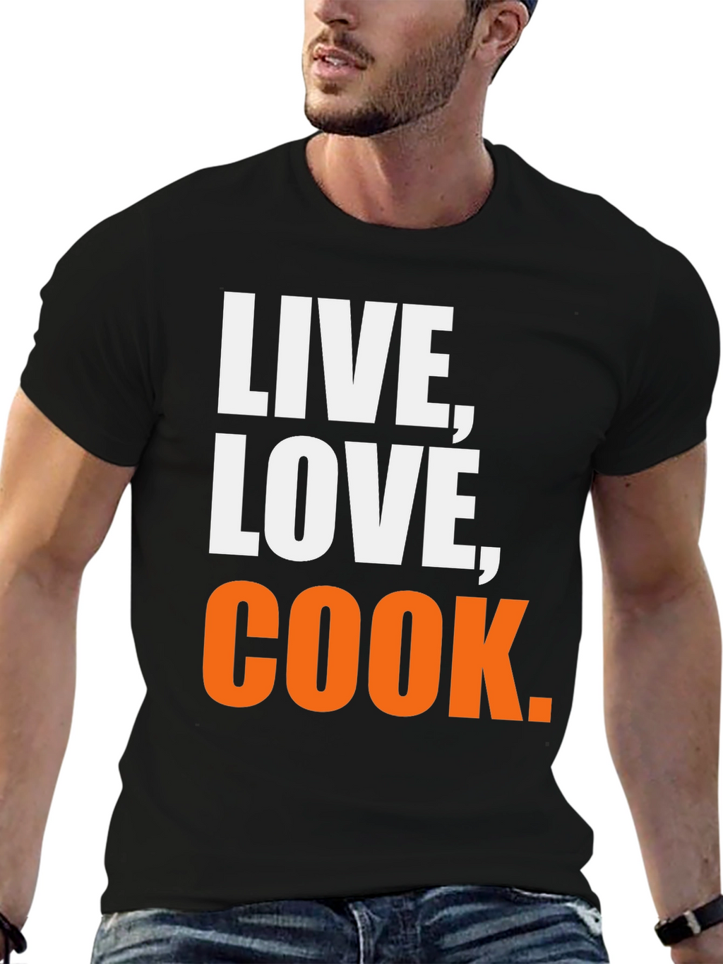 Live Love Cook Graphic T-Shirt