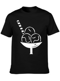 Ice Cream T-Shirt - Black Cotton Blend Tee