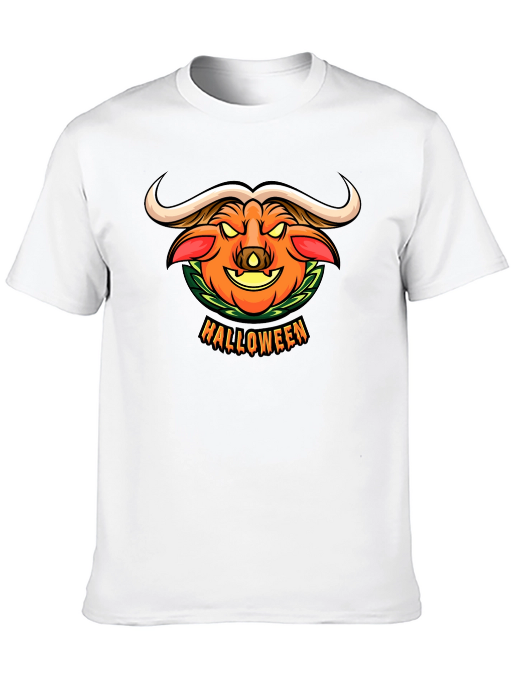 Halloween Pumpkin Buffalo Graphic T-Shirt