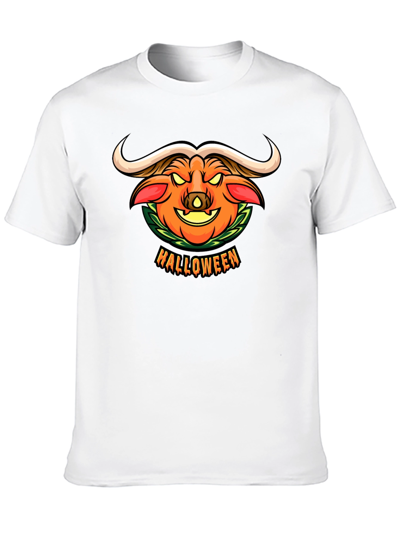 Halloween Pumpkin Buffalo Graphic T-Shirt
