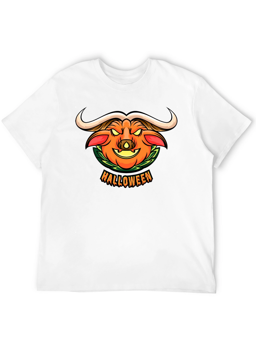 Halloween Pumpkin Buffalo Graphic T-Shirt