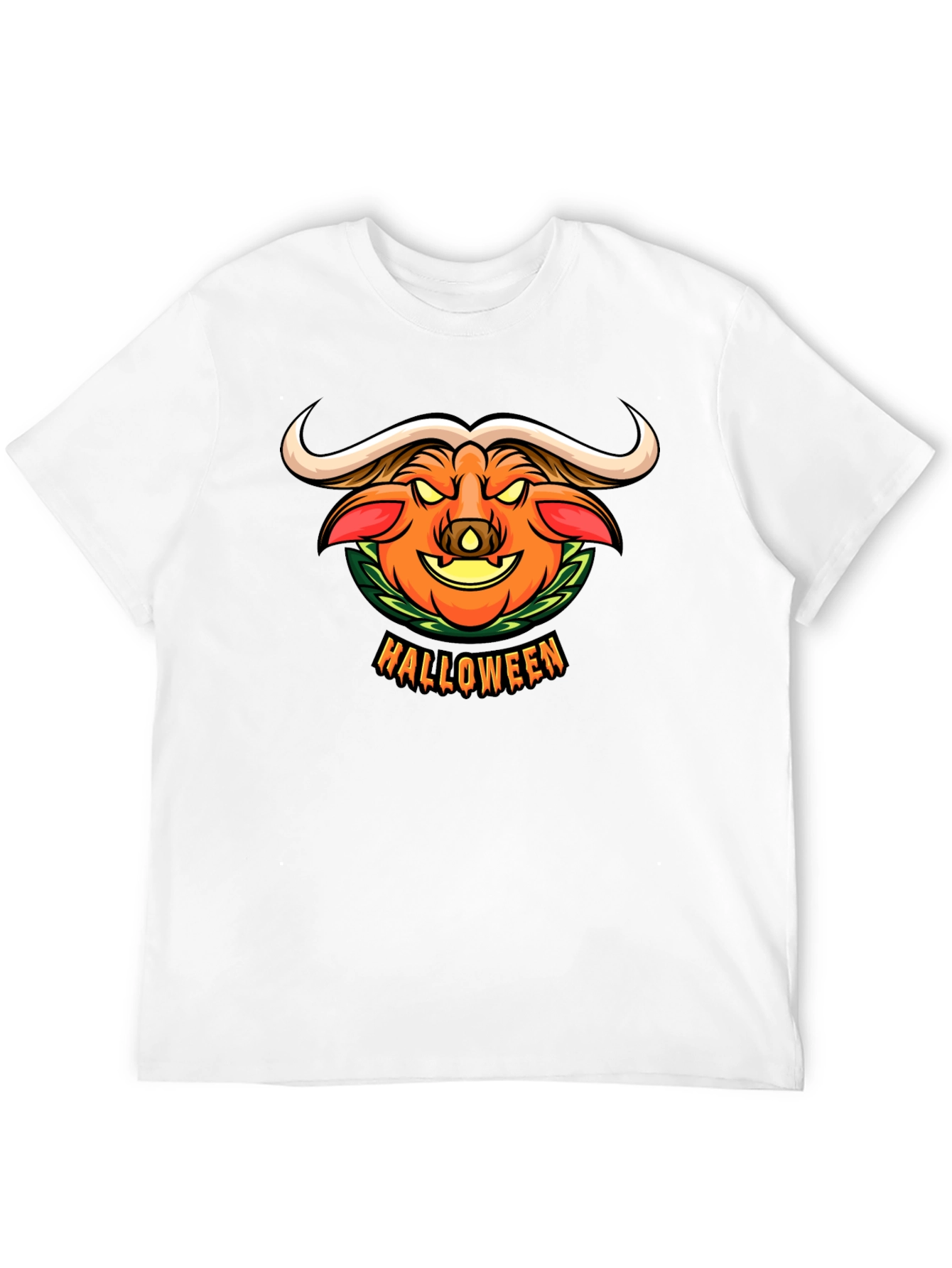 Halloween Pumpkin Buffalo Graphic T-Shirt