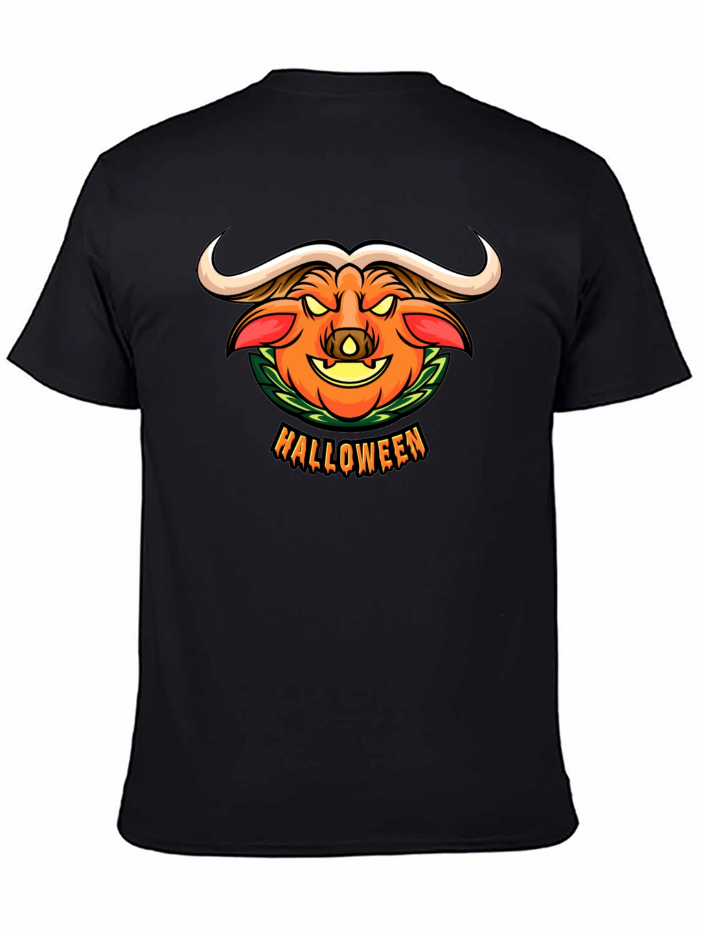 Halloween Pumpkin Buffalo Graphic T-Shirt