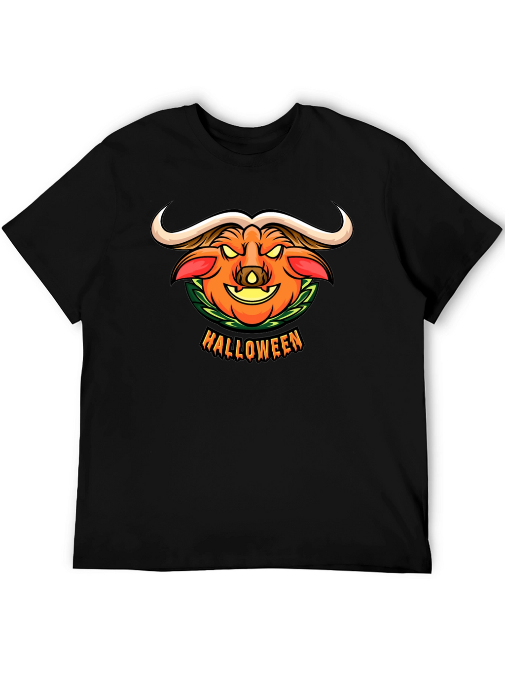 Halloween Pumpkin Buffalo Graphic T-Shirt