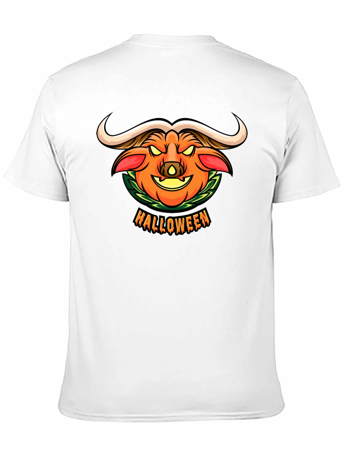 Halloween Pumpkin Buffalo Graphic T-Shirt