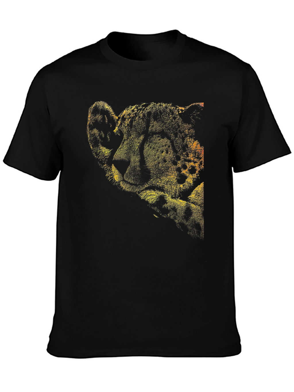 Cheetah Print Crew Neck T-Shirt