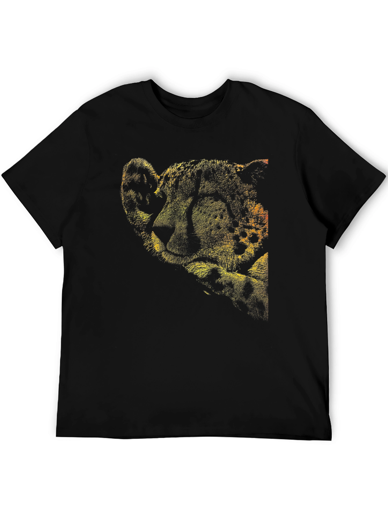 Cheetah Print Crew Neck T-Shirt