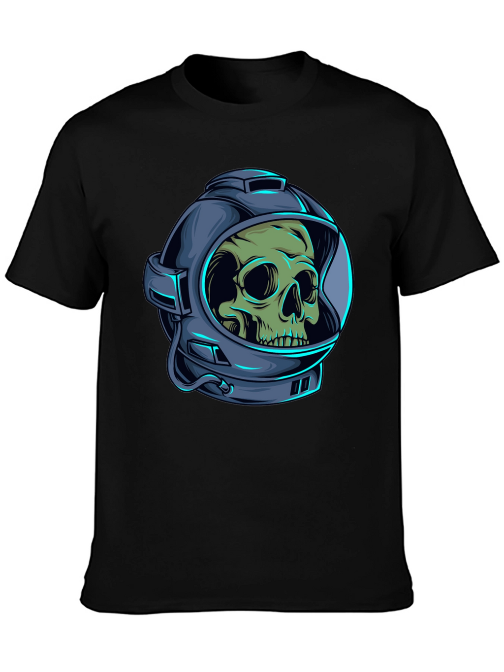 Skull Astronaut Graphic Tee - Black