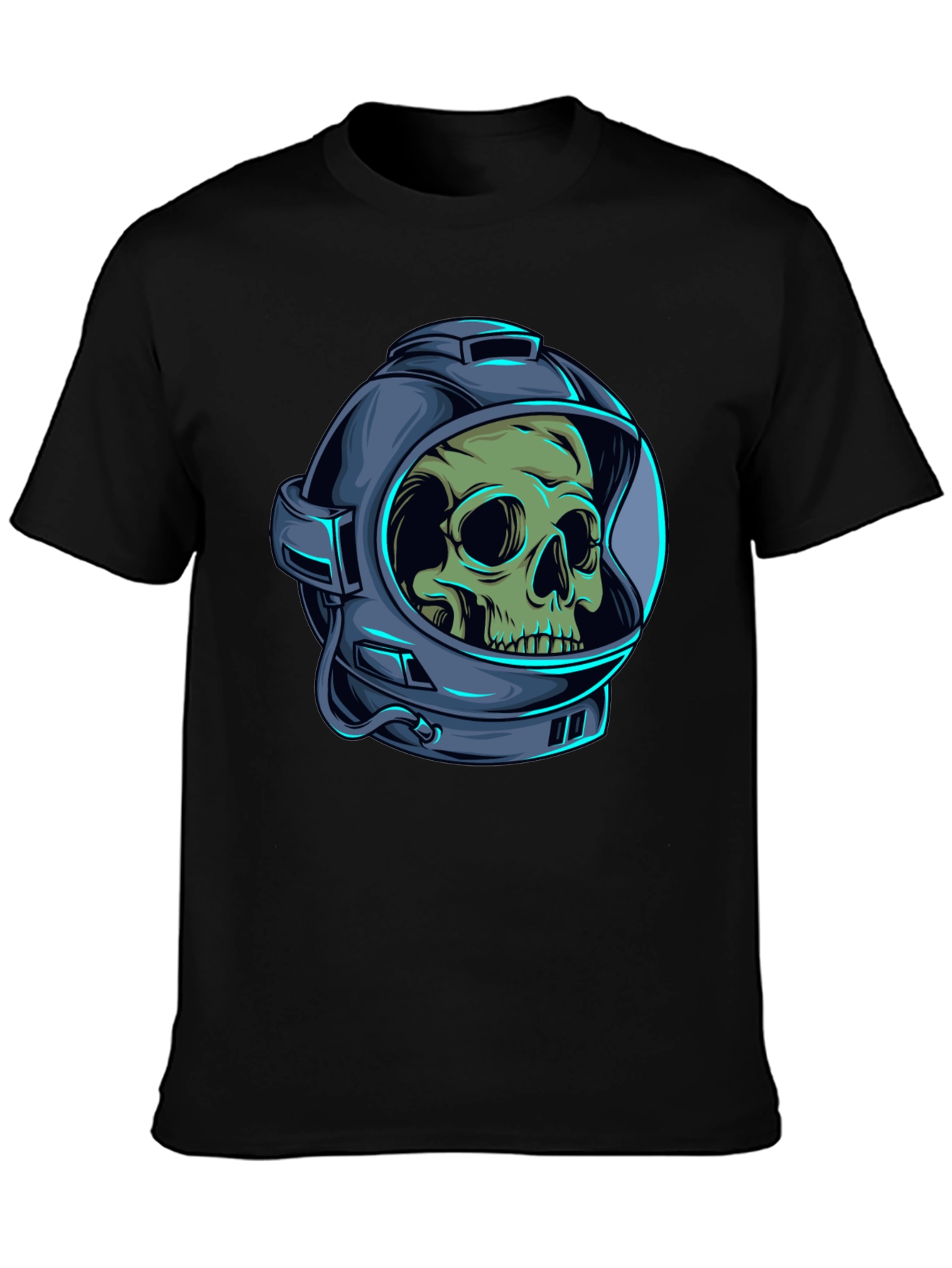 Skull Astronaut Graphic Tee - Black