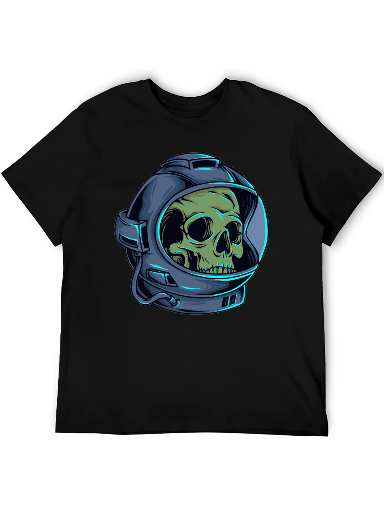 Skull Astronaut Graphic Tee - Black