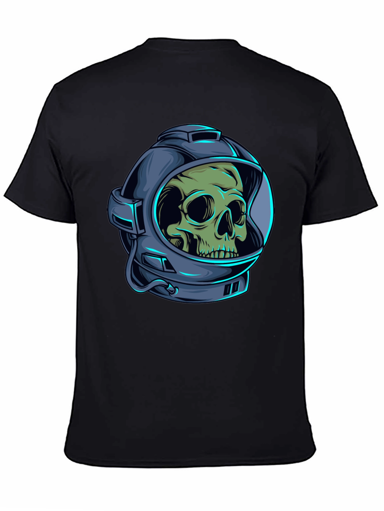 Skull Astronaut Graphic Tee - Black