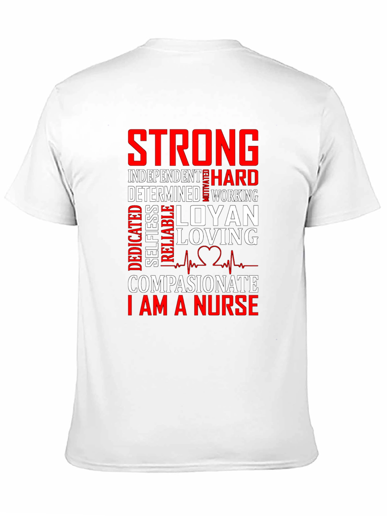 Strong Nurse Graphic Tee Shirt