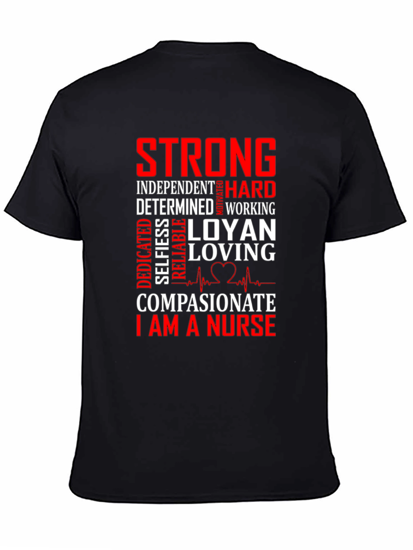 Strong Nurse Graphic Tee Shirt