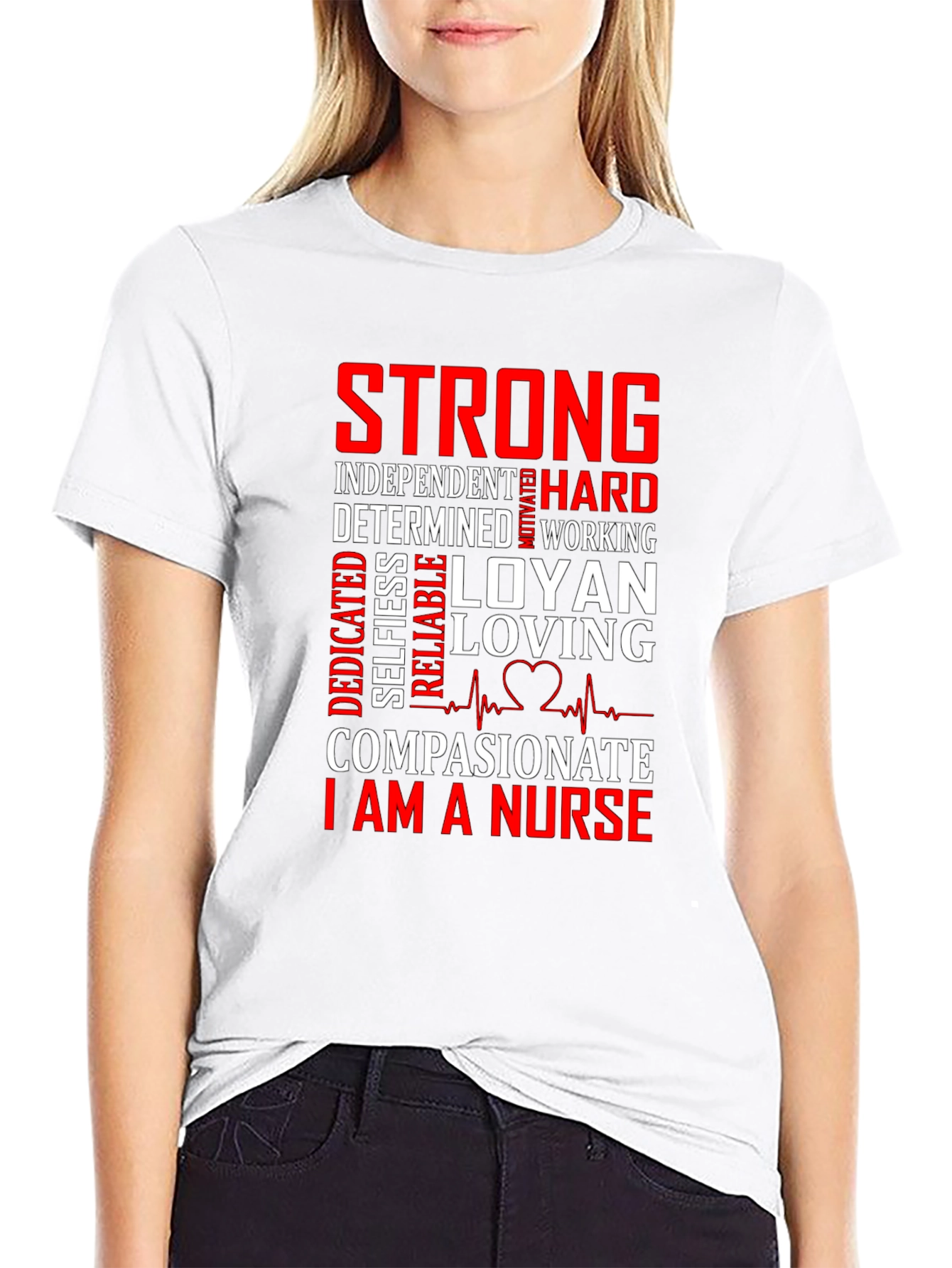 Strong Nurse Graphic Tee Shirt