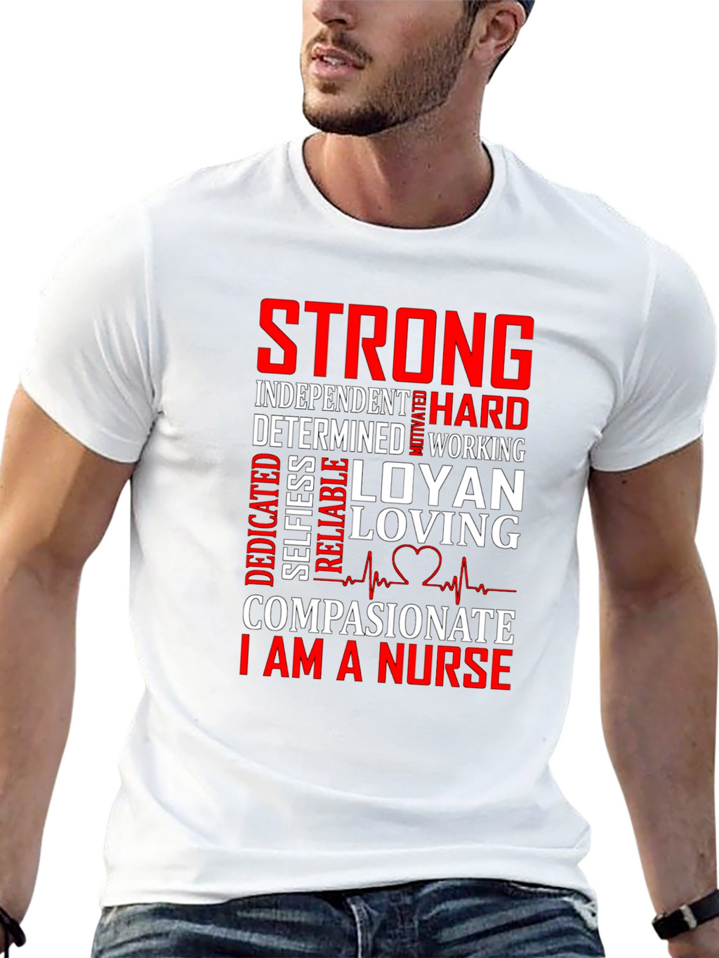 Strong Nurse Graphic Tee Shirt