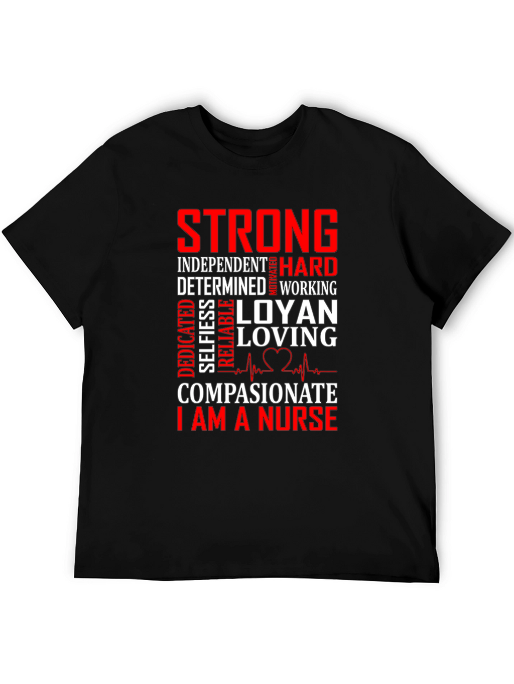 Strong Nurse Graphic Tee Shirt