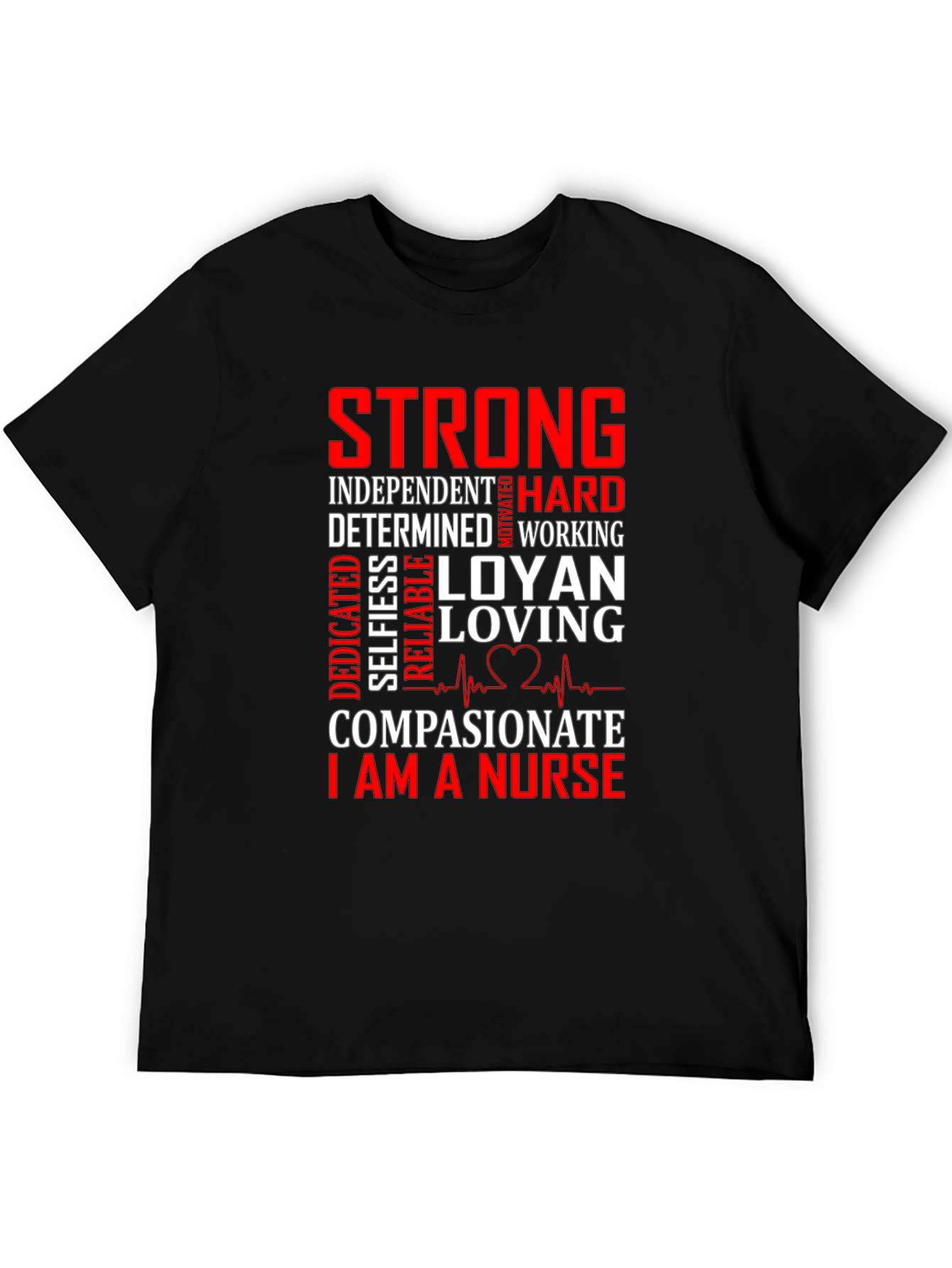Strong Nurse Graphic Tee Shirt