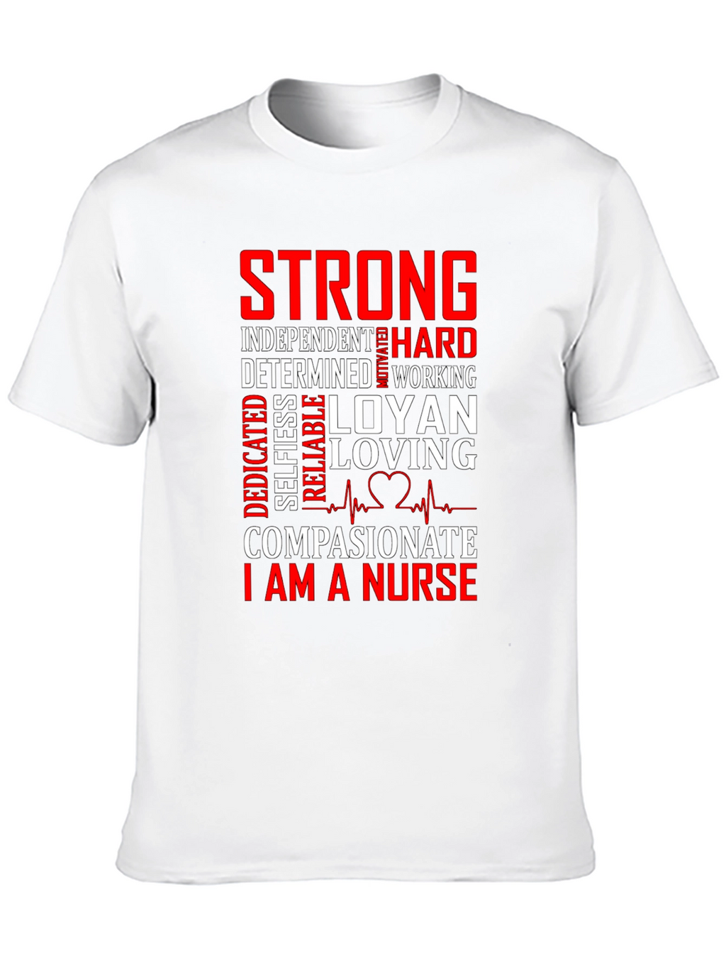 Strong Nurse Graphic Tee Shirt