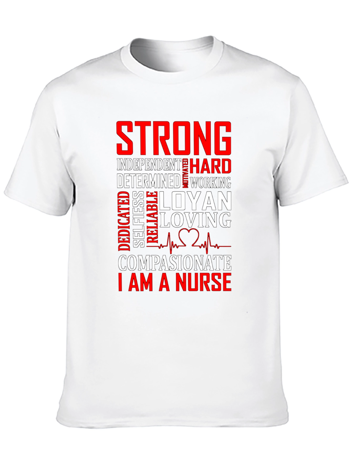 Strong Nurse Graphic Tee Shirt