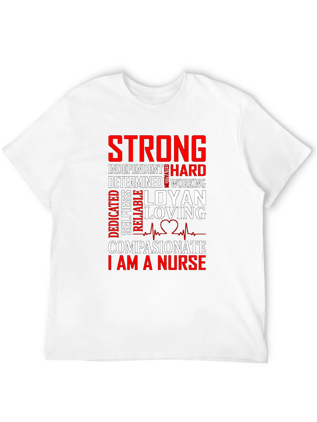 Strong Nurse Graphic Tee Shirt