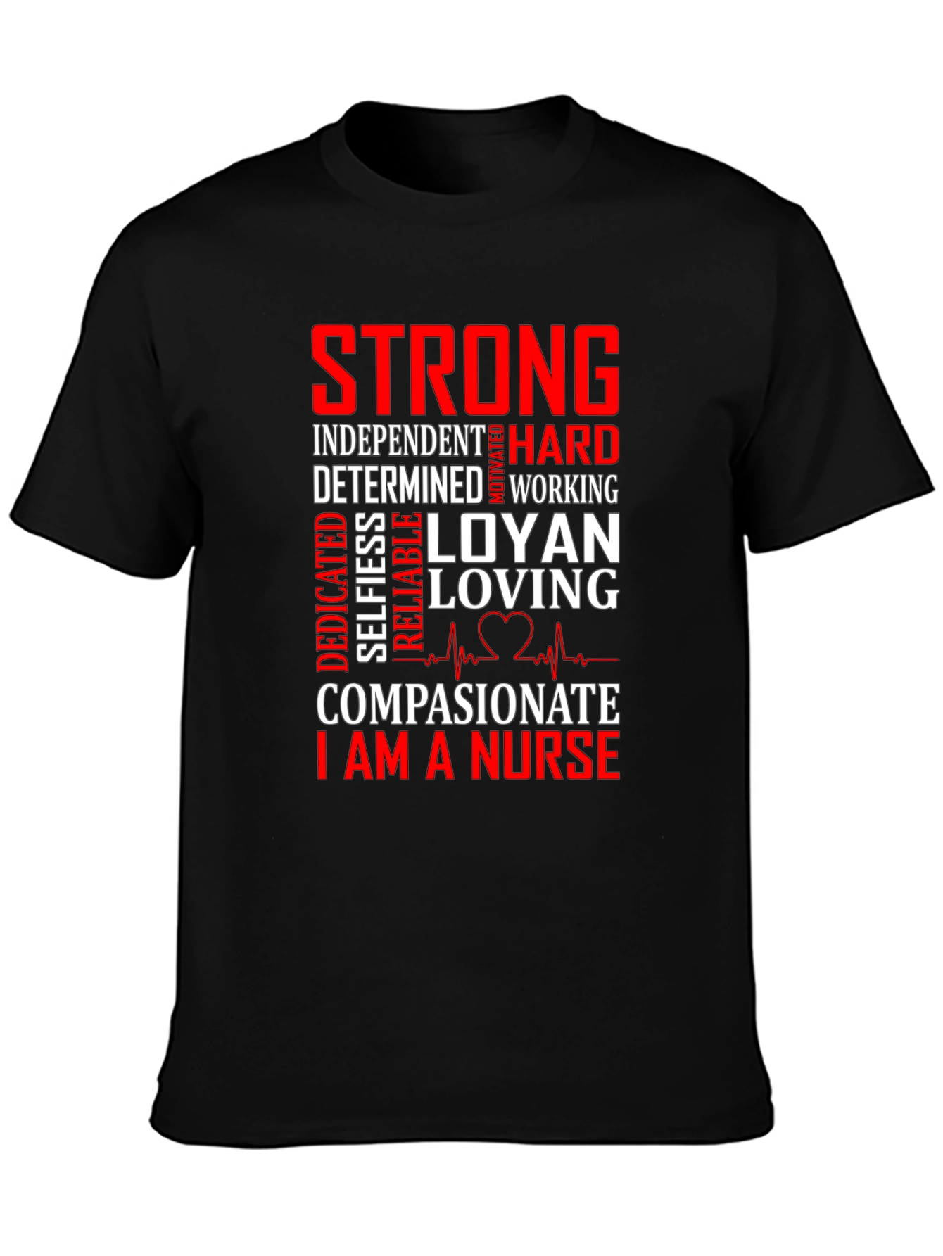 Strong Nurse Graphic Tee Shirt