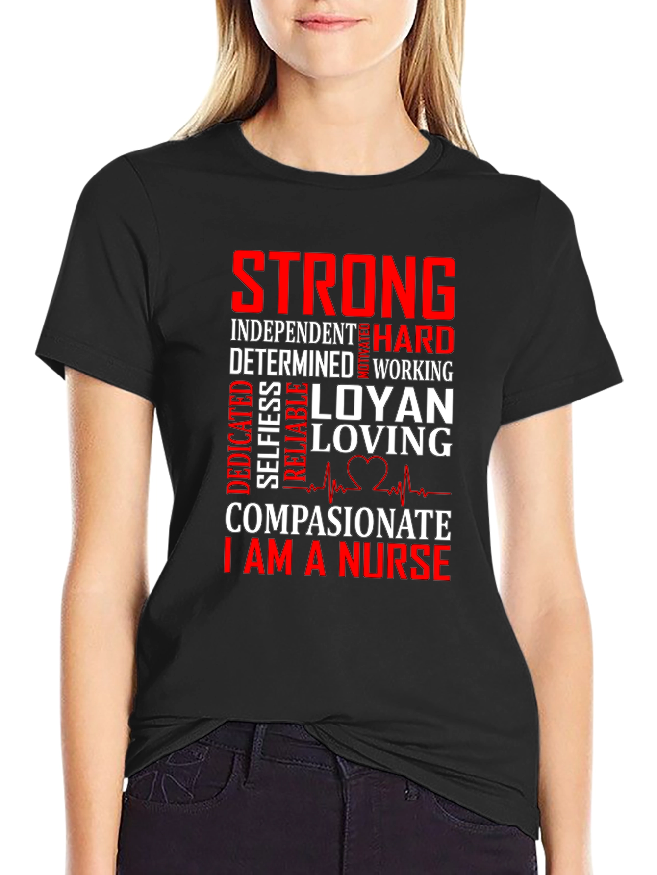 Strong Nurse Graphic Tee Shirt