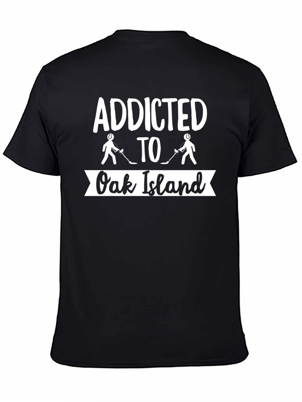Addicted to Oak Island Hockey Black T-Shirt