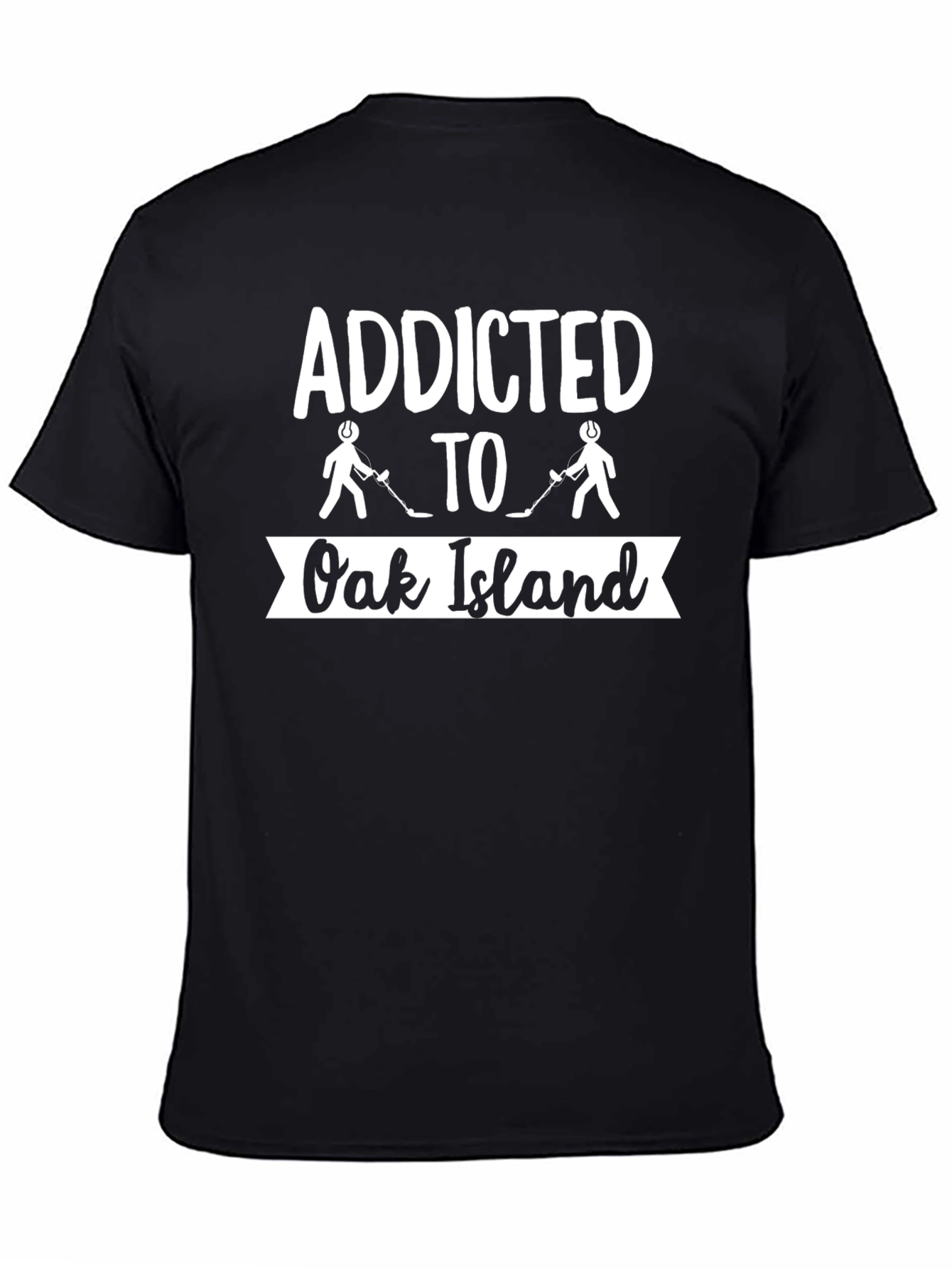 Addicted to Oak Island Hockey Black T-Shirt