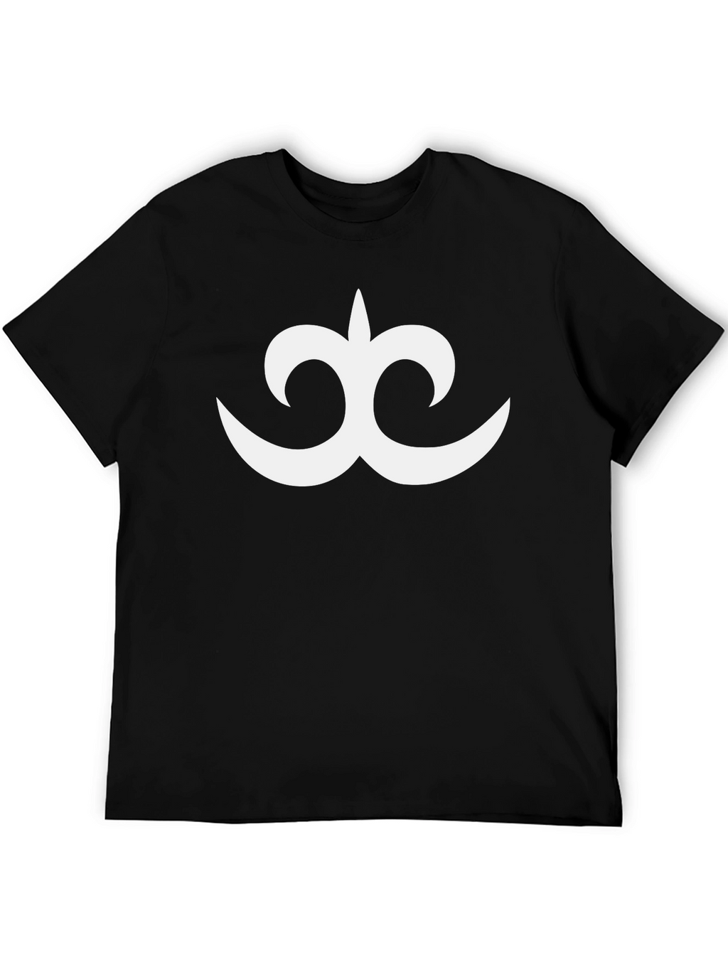 Black T-Shirt with White Abstract Design