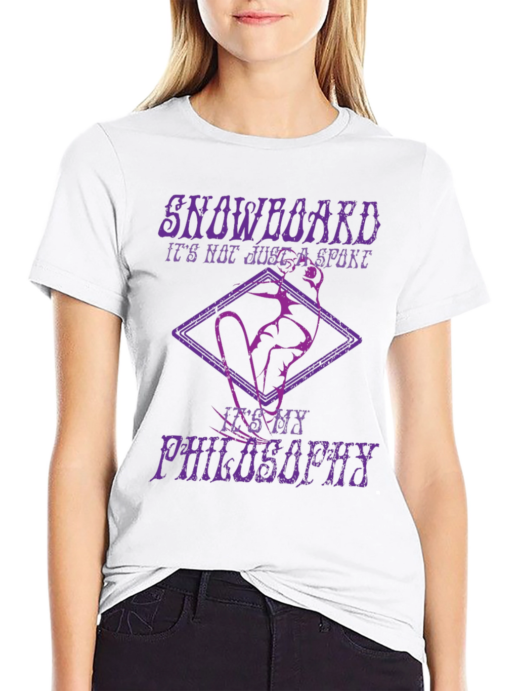 Snowboard Philosophy Graphic Tee - Black Cotton T-Shirt