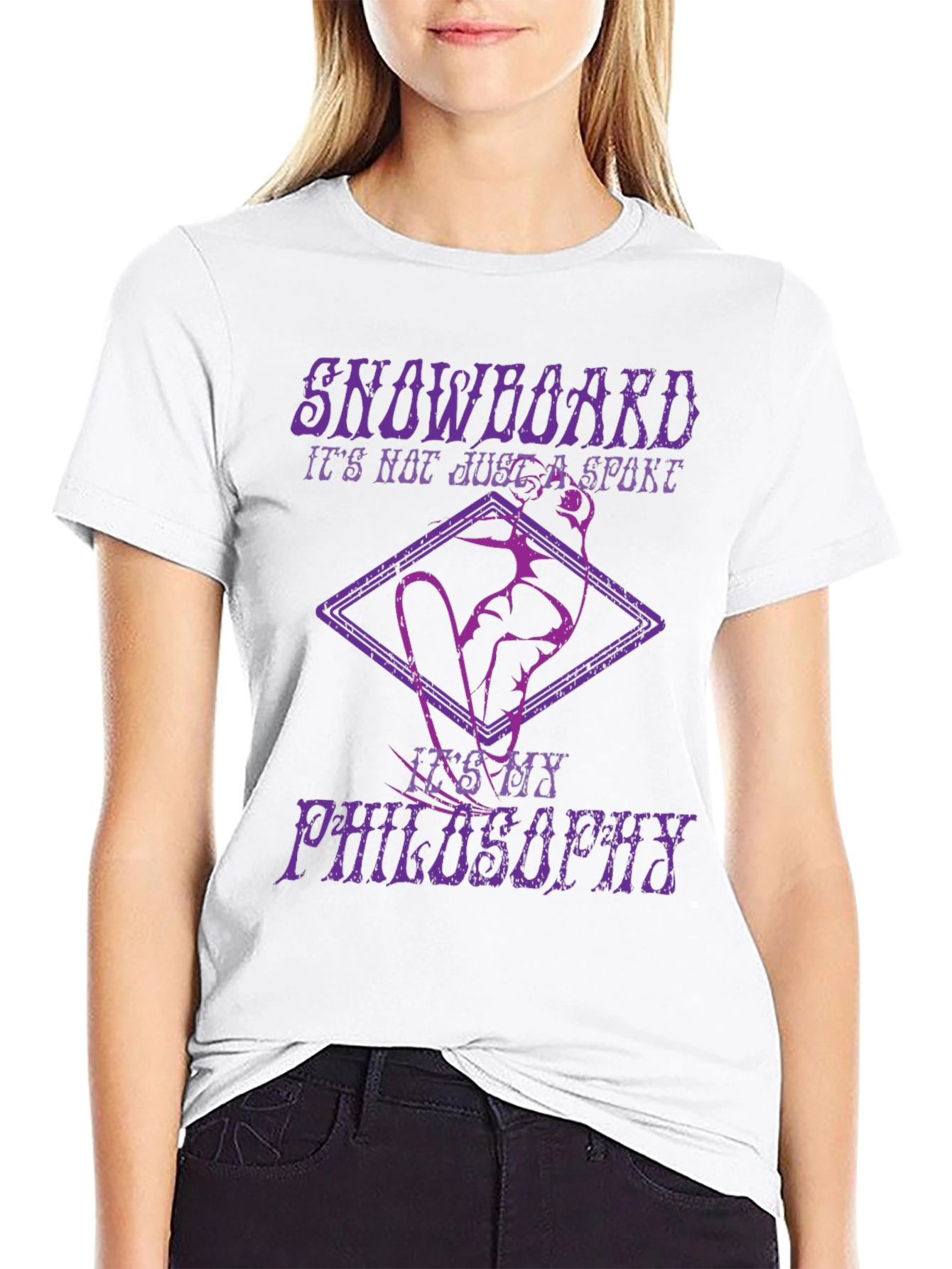 Snowboard Philosophy Graphic Tee - Black Cotton T-Shirt