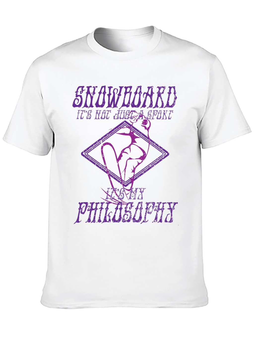 Snowboard Philosophy Graphic Tee - Black Cotton T-Shirt