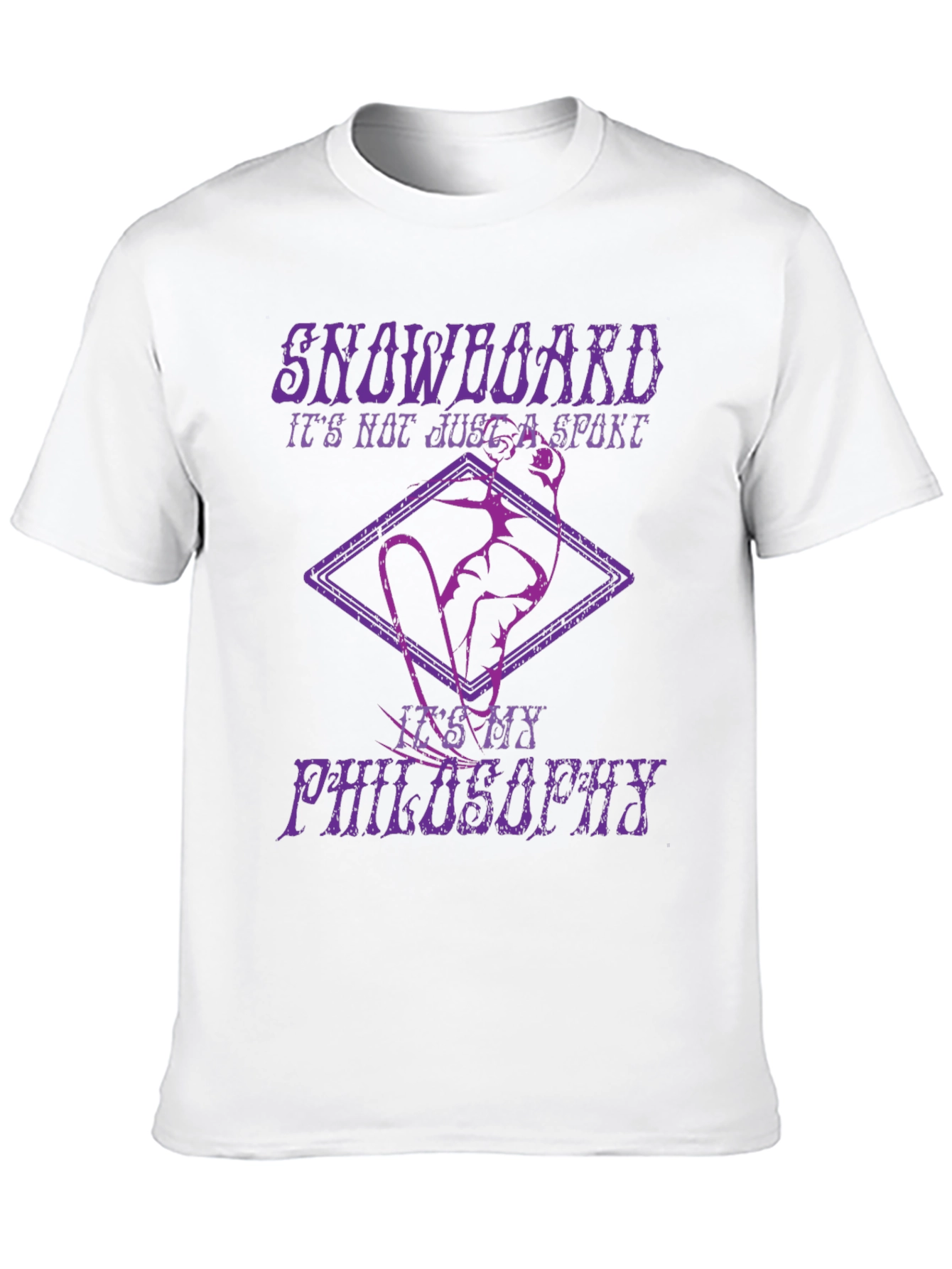 Snowboard Philosophy Graphic Tee - Black Cotton T-Shirt