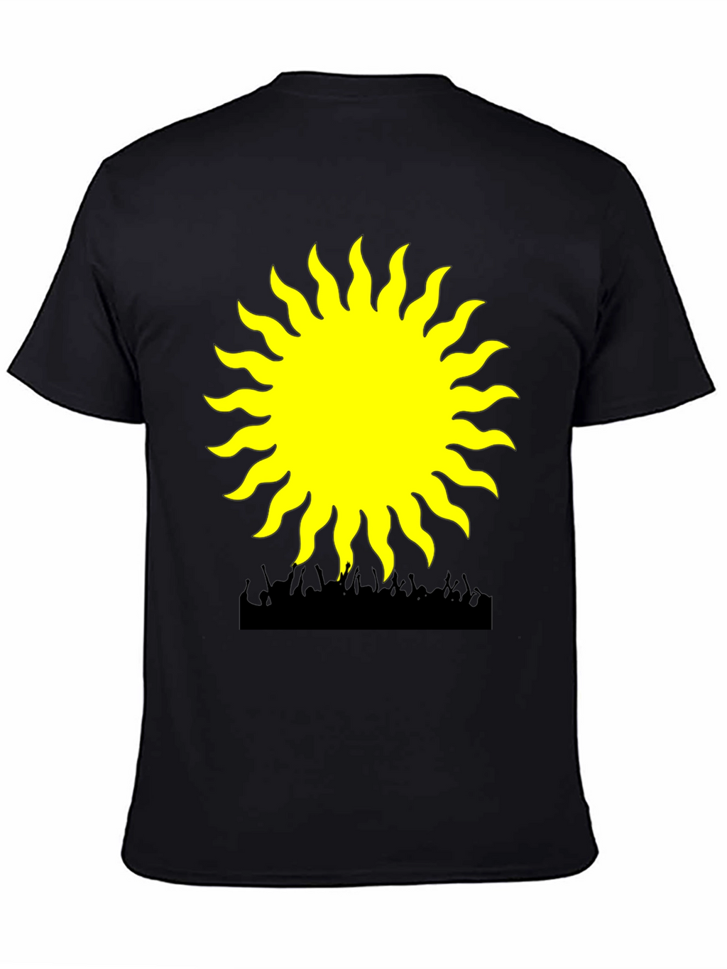 Radiant Sun Graphic Tee - Black Cotton Blend