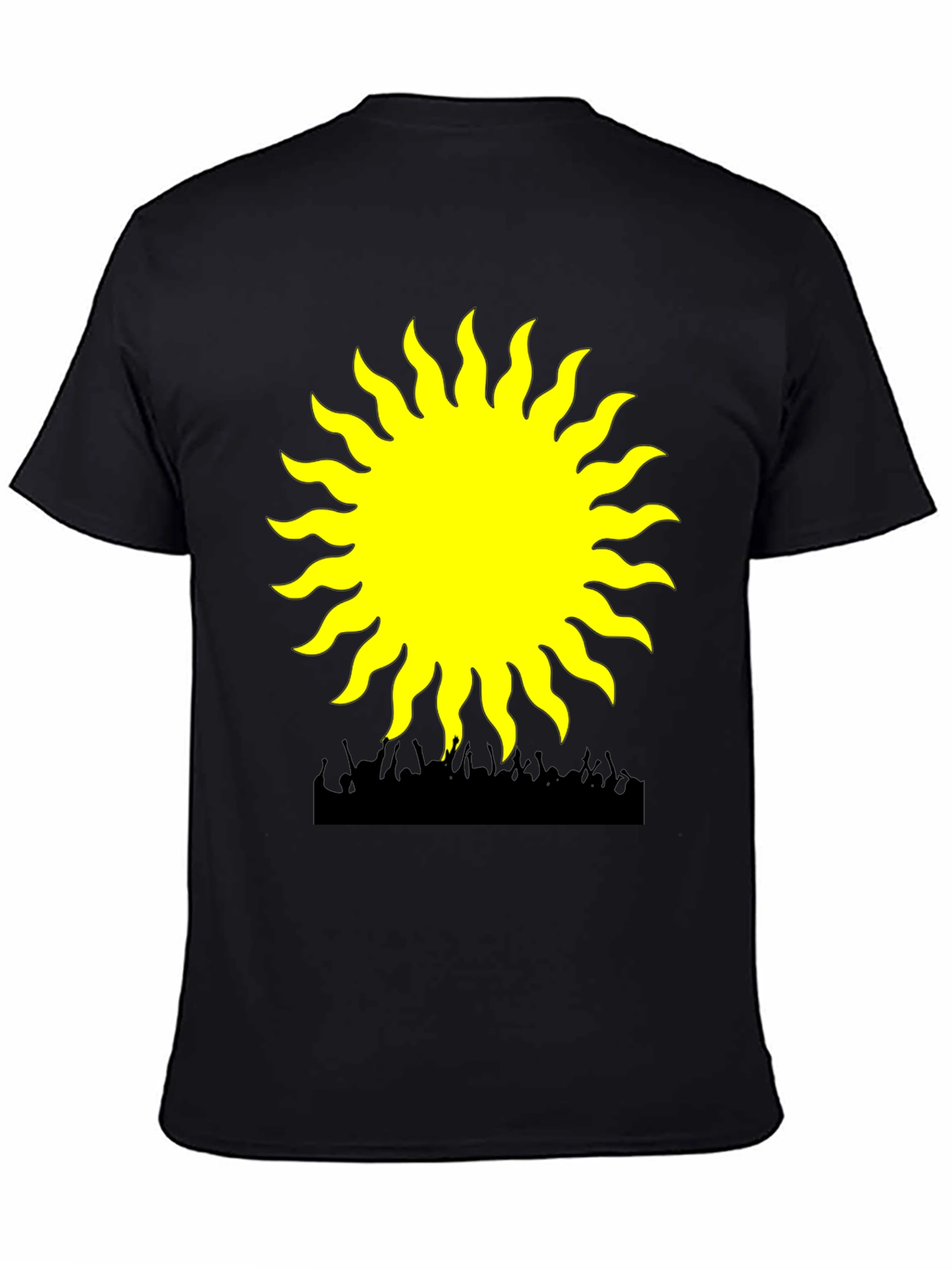Radiant Sun Graphic Tee - Black Cotton Blend