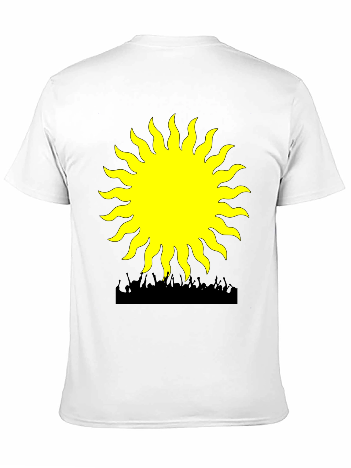 Radiant Sun Graphic Tee - Black Cotton Blend